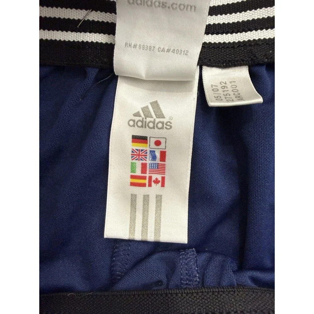 Vintage 90s Y2K Adidas Mens XL Above Knee Running Jogging Soccer Shorts Blue